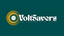 Logo of VoltSavers on a green background